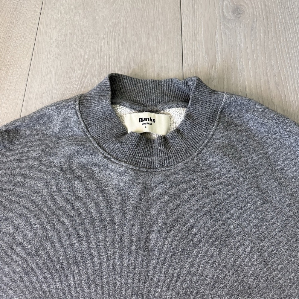 Represent Blanks Sweatshirt Grey Heavyweight Crewneck Mens Size L Large Portugal